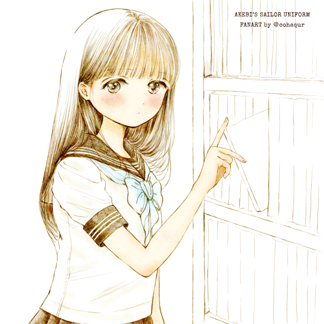 図書館の明日小路ちゃん。