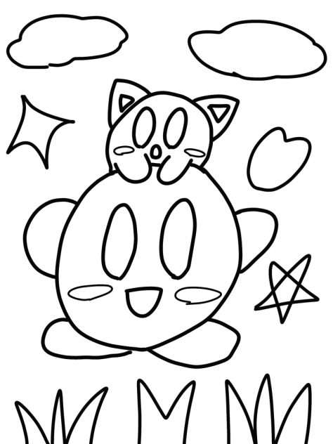 カービィ　塗り絵