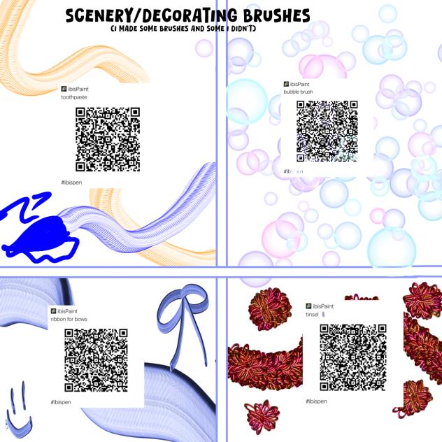 decorating or scenery brush pack