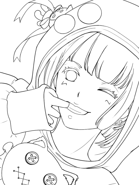 週末の落書き39 いーっ