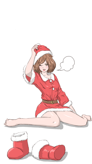 仕事終わりのサンタさん 練習画