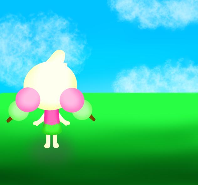 Dankomori looking at the sky