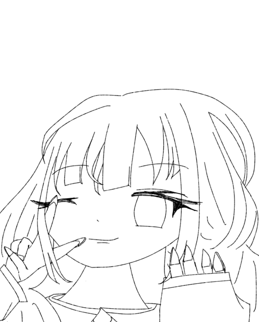応援してるヨ❣️(線画)