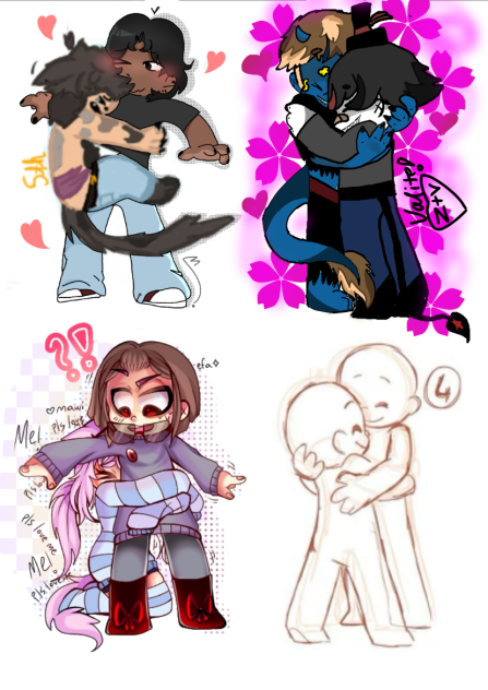 Hug or couples collab!