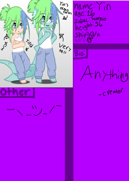 Oc Ref Sheet for a Comic for lxver
