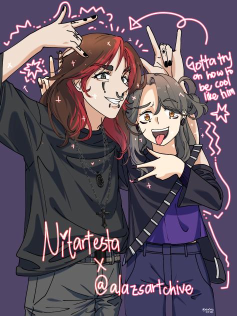 Me & @alazsartarchive Selfie 8(Colored)