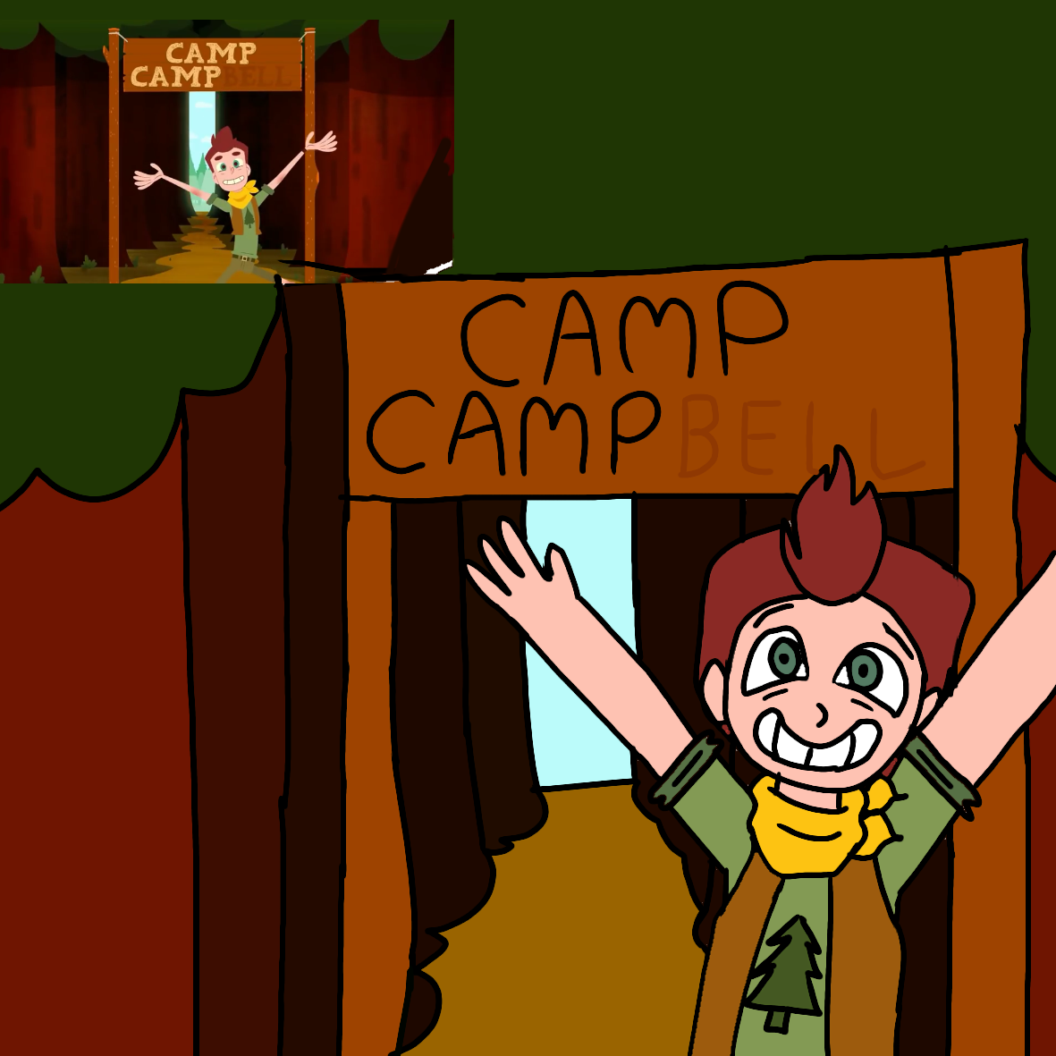 screenshot redraw David from Camp Camp - ibisPaint