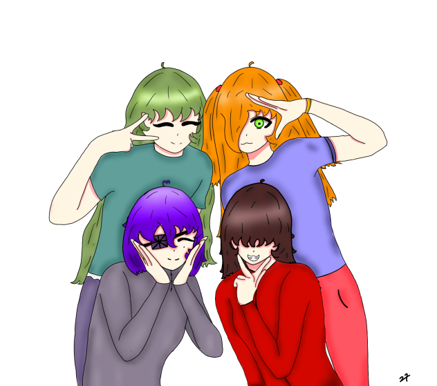 The four friends together