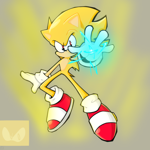 super sonic lineart pintado