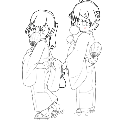 誰か塗ってください！(あなた(女)と初兎ちゃん)