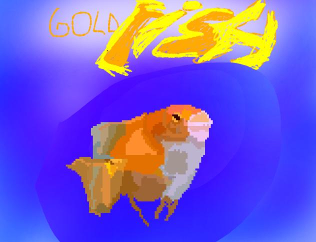 Goldfish pixel art (mine)