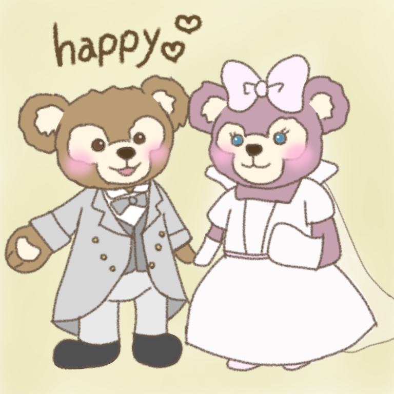 ダッフィーandシェリーメイ Ibispaint