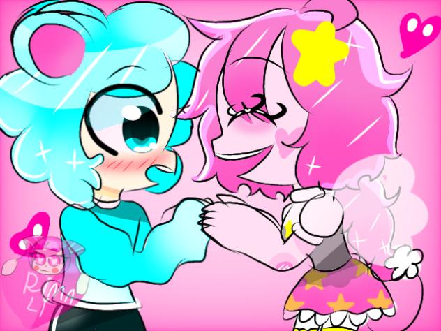 Sky and violet (●♡∀♡) 🩷🩵