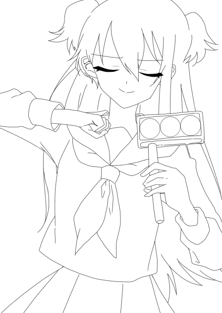 代理ver.しかのこ(略)シカ色デイズ線画