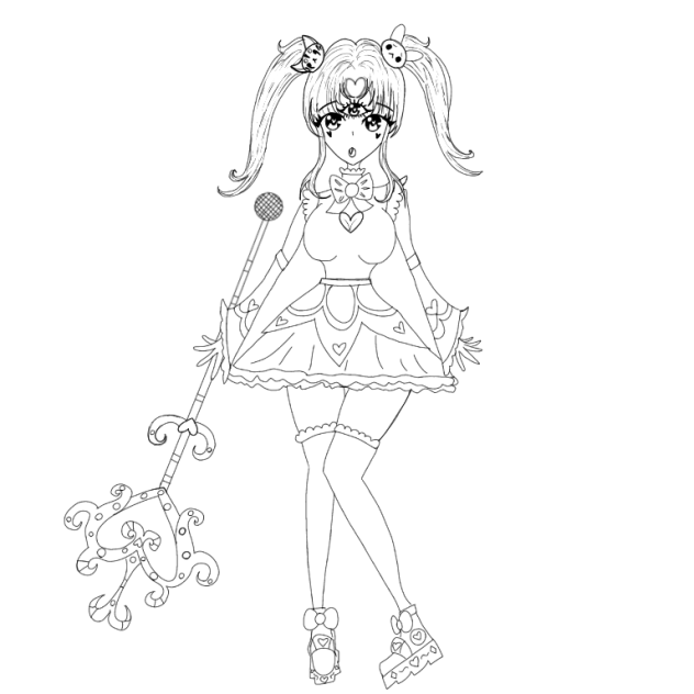 💗Magical girl line art 💗