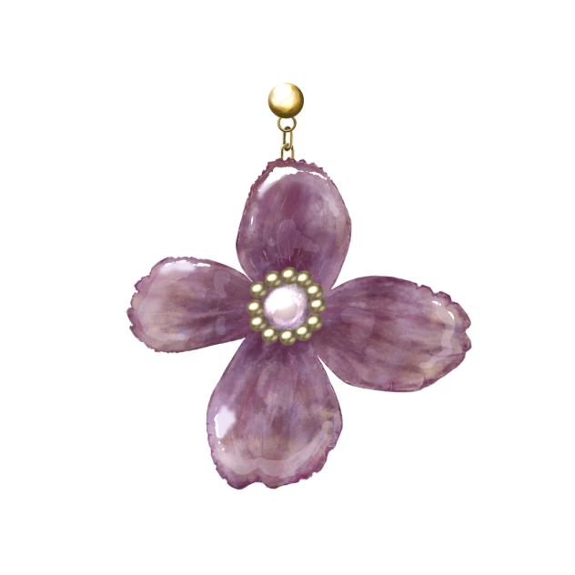 紫陽花のツヤピアス