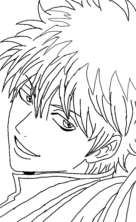 銀さん 線画 Ibispaint