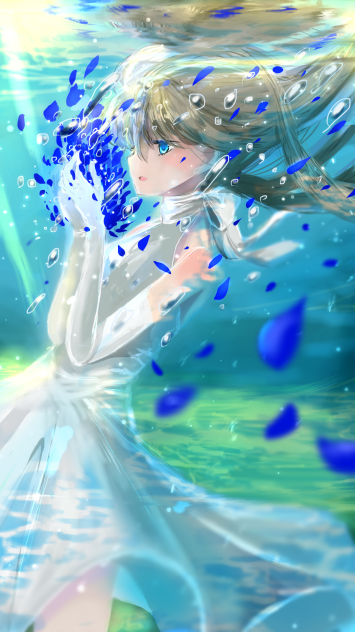 青い花