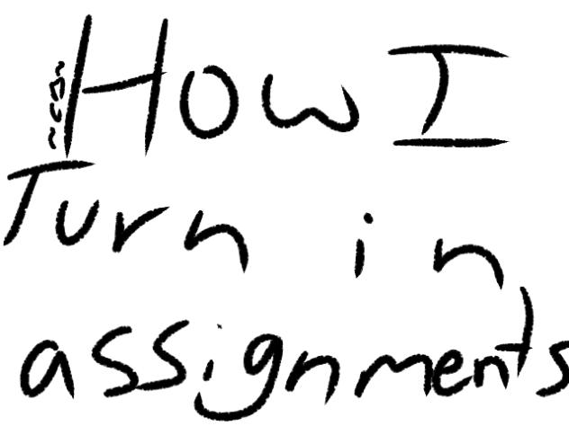 How I turn in assignments