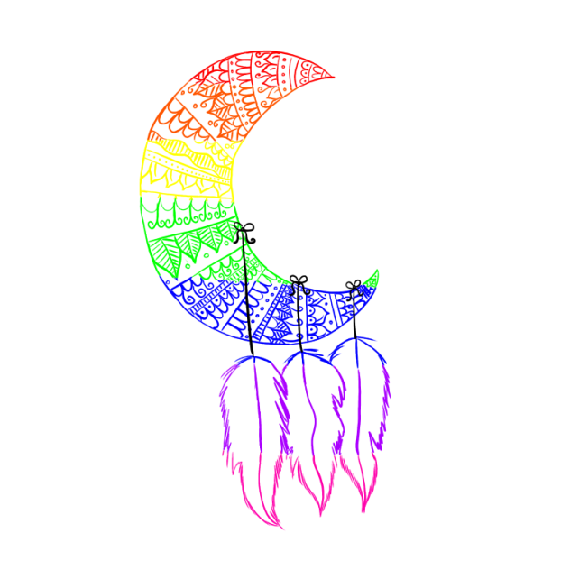 Digital Speed paint!! Mandala moon