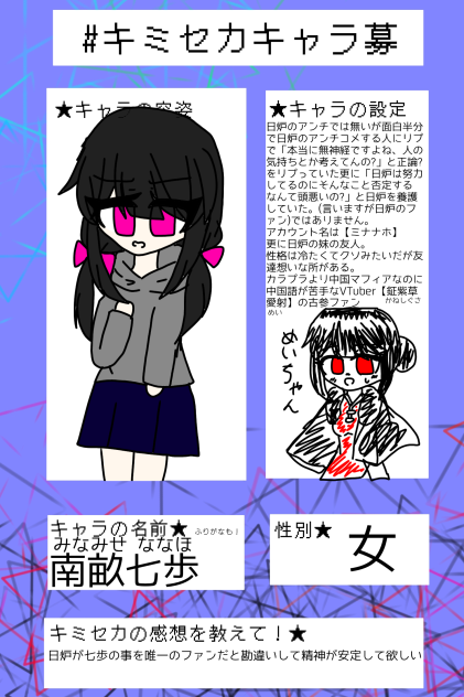 ミナナホこと南畝七歩