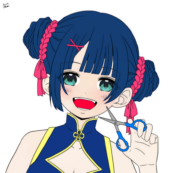 中華系の女の子　塗ってみた！