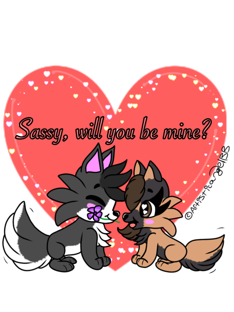 Husky X German Shepherd Dogs In Love - S