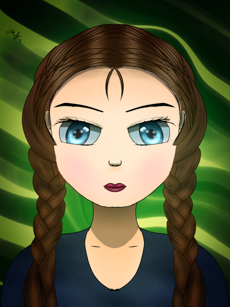 The girl with attractive eye
