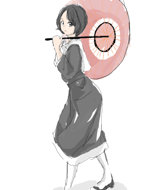 和傘女の子