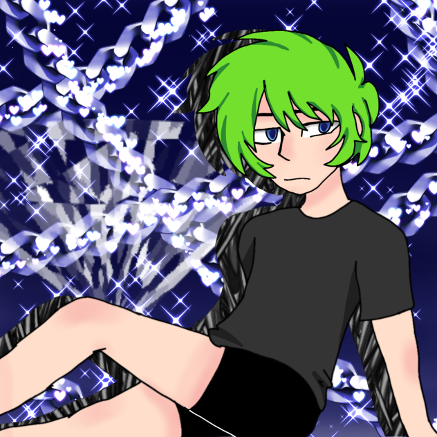 Casually Green 💚 Hair Boy