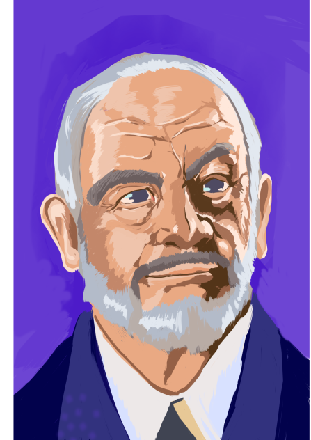 似顔絵#5 ショーン・コネリー