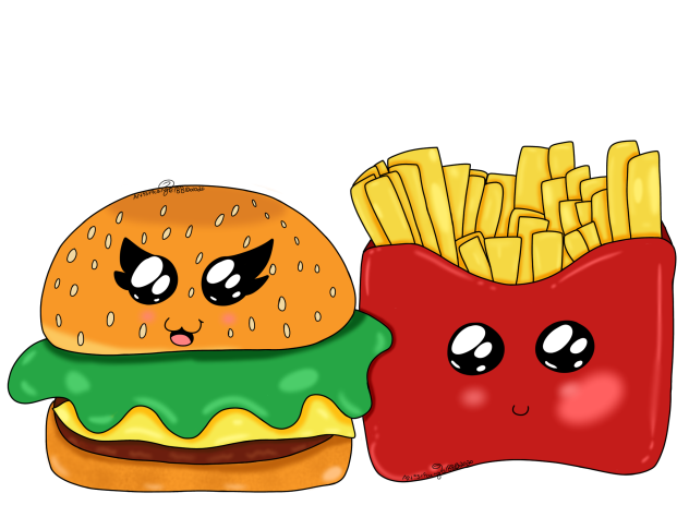 Hamburger And Fries