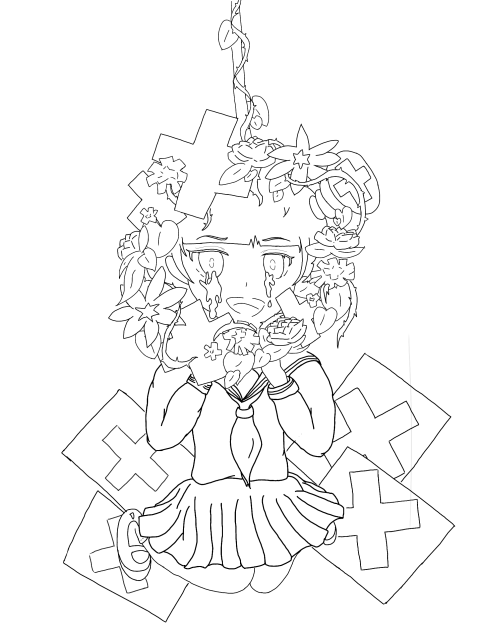 メリーバッドエンドｰ線画ｰ