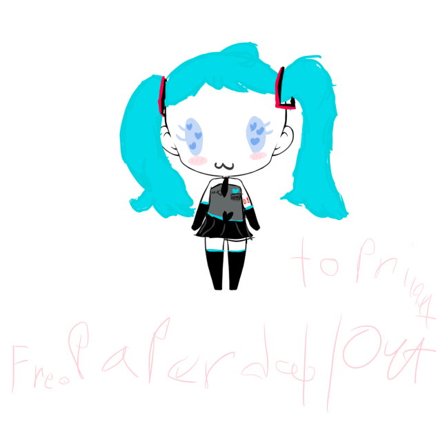 Free paper doll to pirnt out(Chibi)
