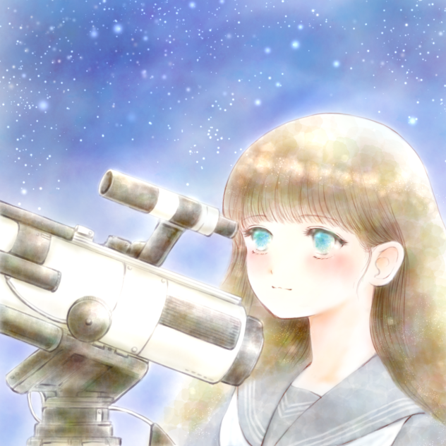 天文部初観測な女子高生。