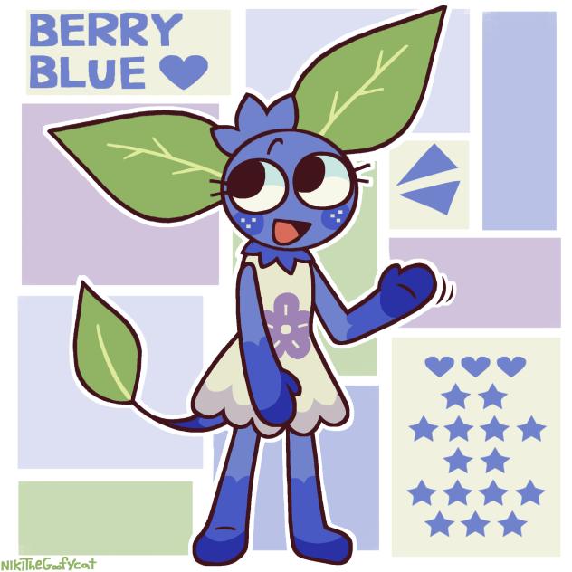 my dandy world oc berry blue!