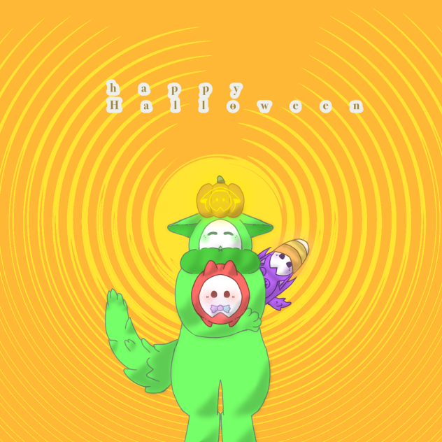 slimes wish u a happy halloween
