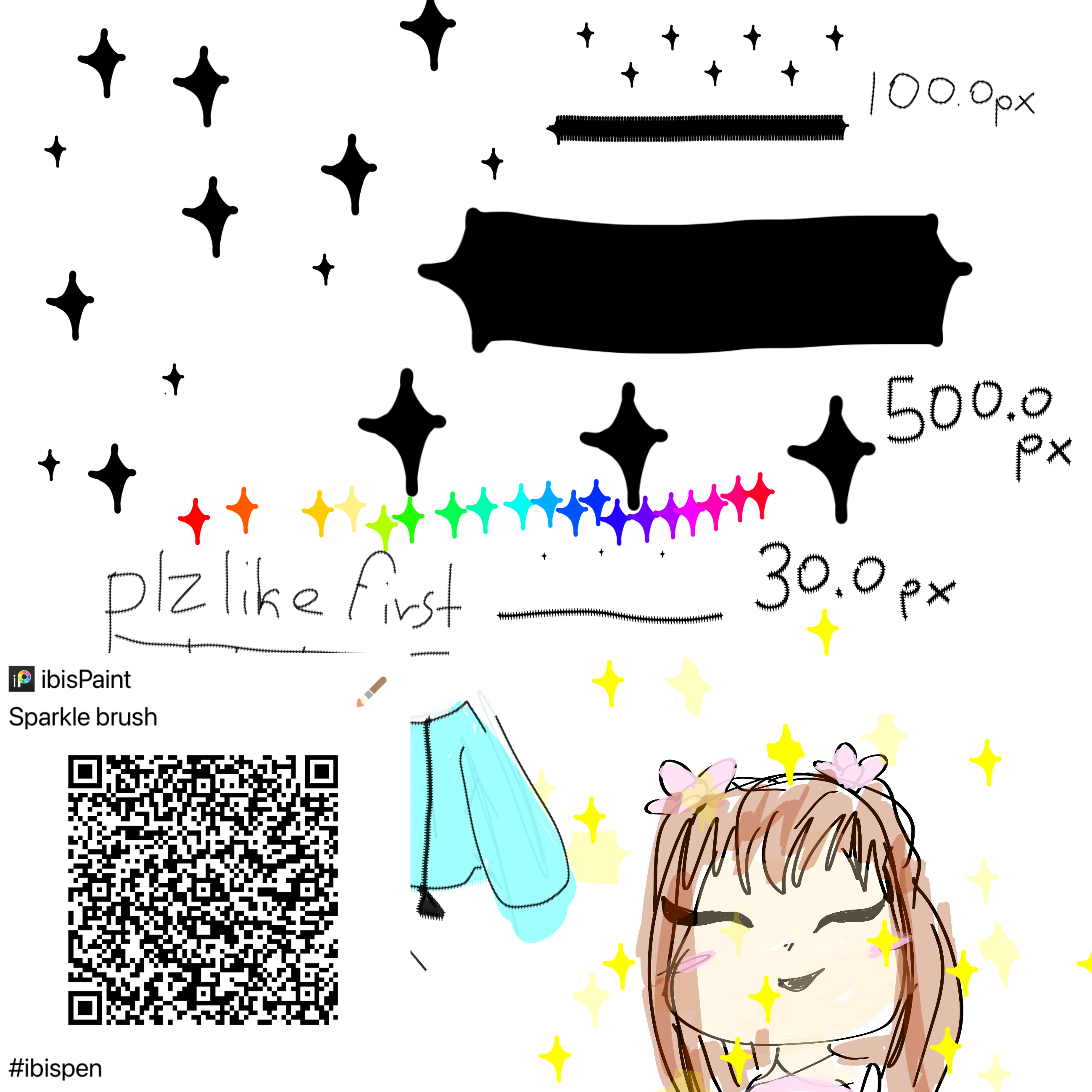 Sparkle brush repost - ibisPaint