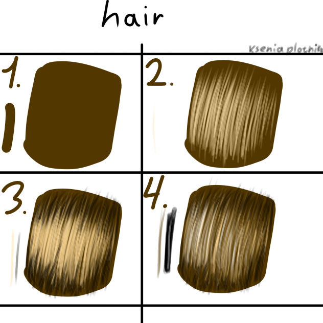 tutorial on how to draw hair🤭