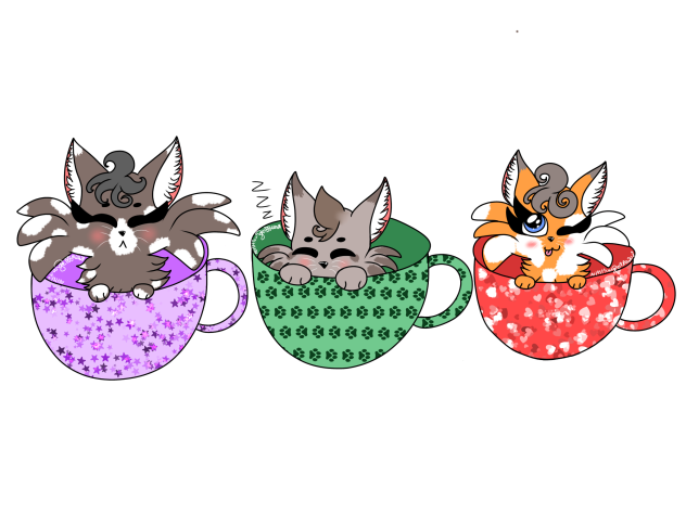 Little Kittens In Teacups -
