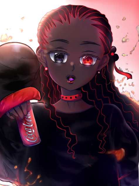 cola the color in black repost - ibisPaint