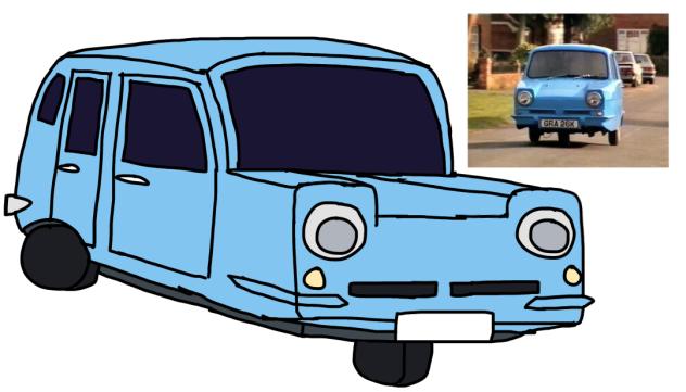 Three wheeled car from Mr Bean