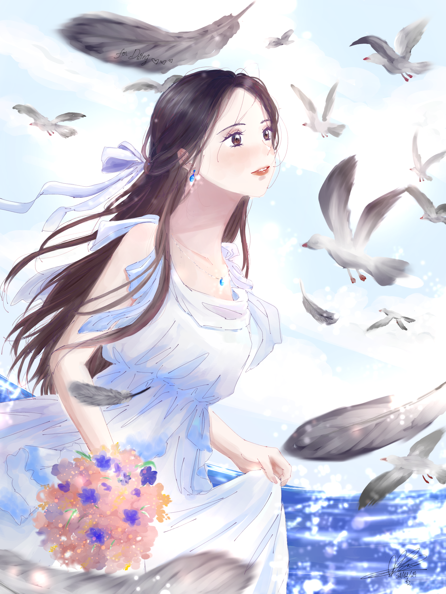 biển và cánh chim 🌊 - ibisPaint