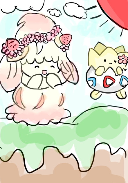 マホイップとトゲピー