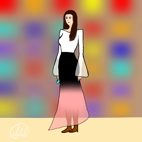 Girl with clothes