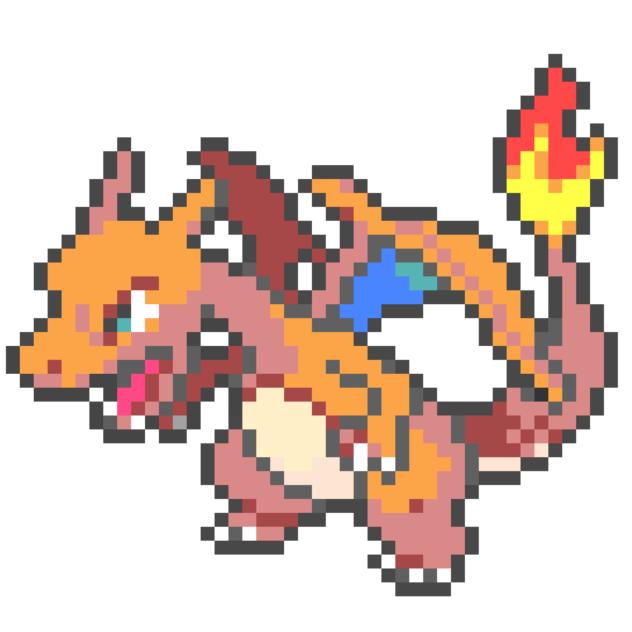 ドット絵リザードン