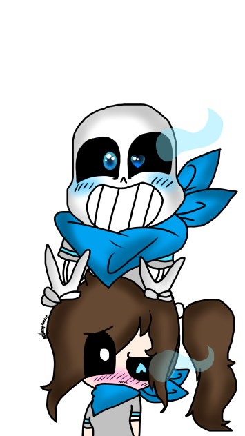 Underswap Sans and Olivia x3