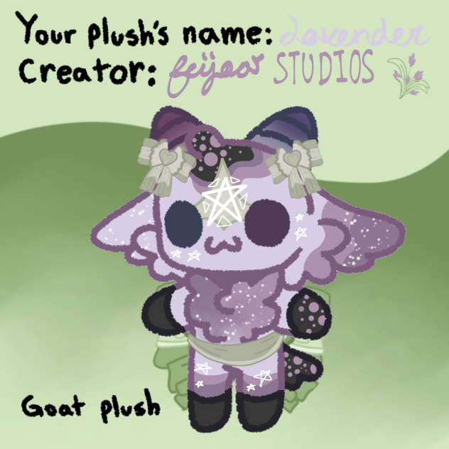 Mah goat plushie Lavender!