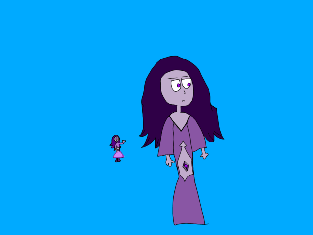 Diamante morado y su perla