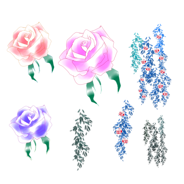 薔薇、ツル薔薇素材